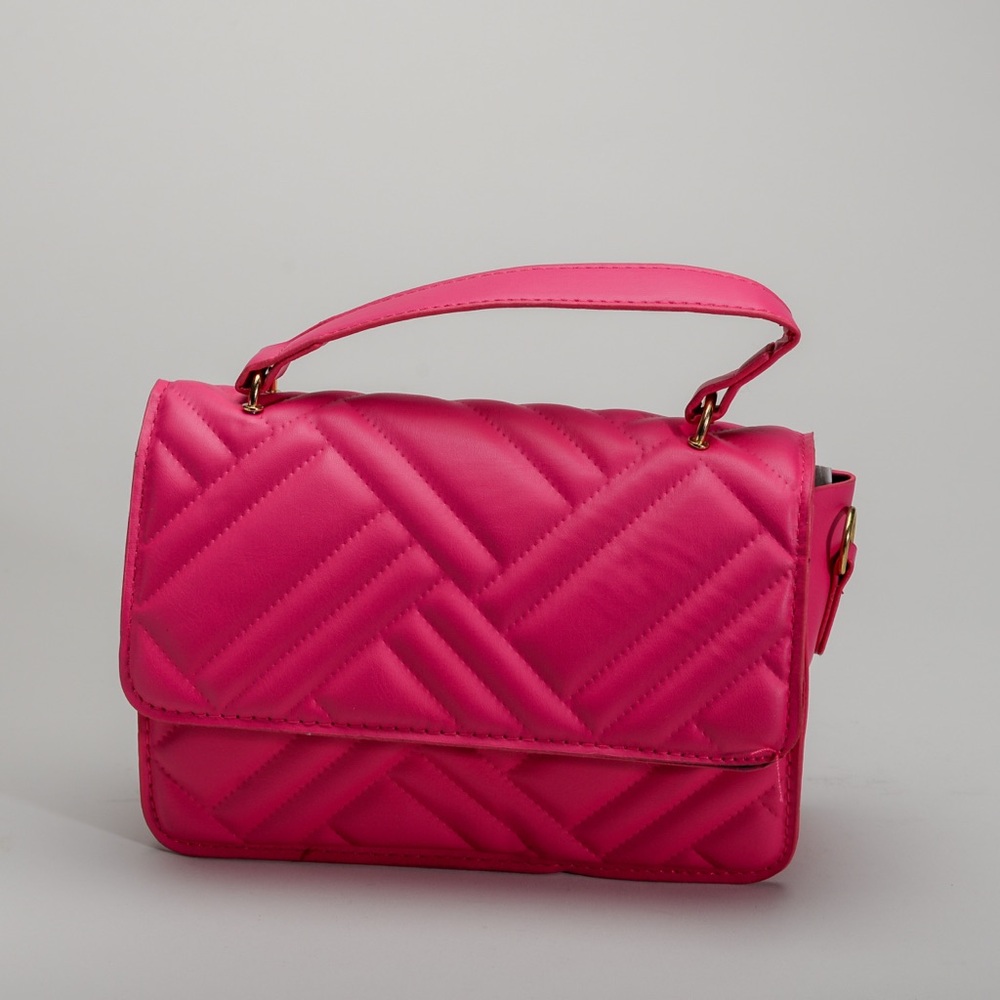 Elegant Pink Quilted Handbag